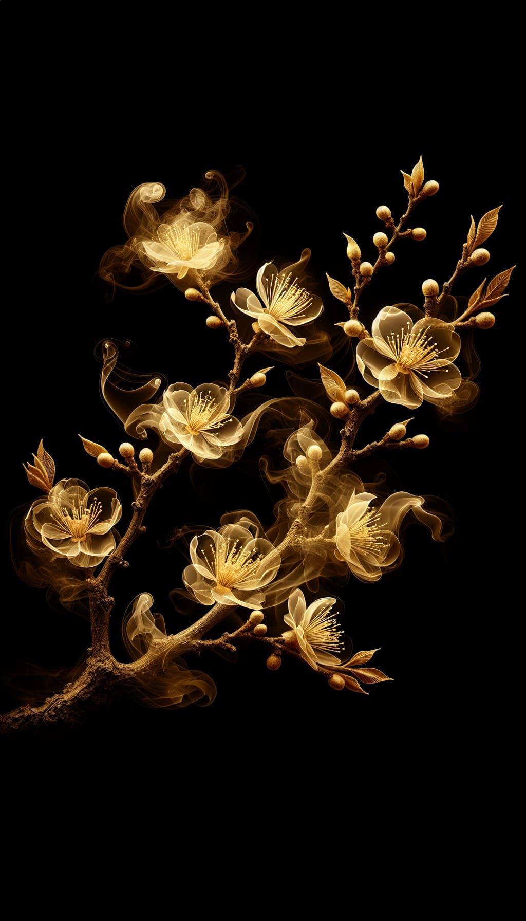 Golden Sakura  by @Oldboy