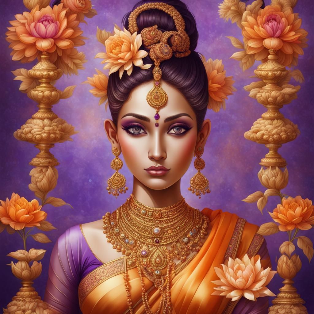 Indian goddess - AI Generated Artwork - NightCafe Creator