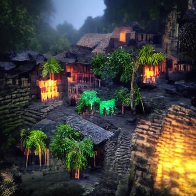 ancient village in the jungle