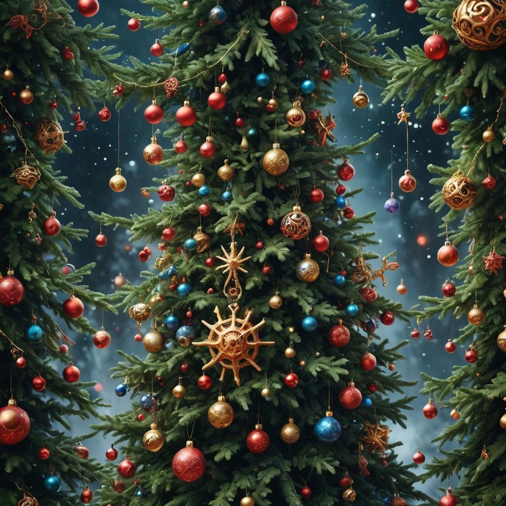 there are viruses hanging on the Christmas tree