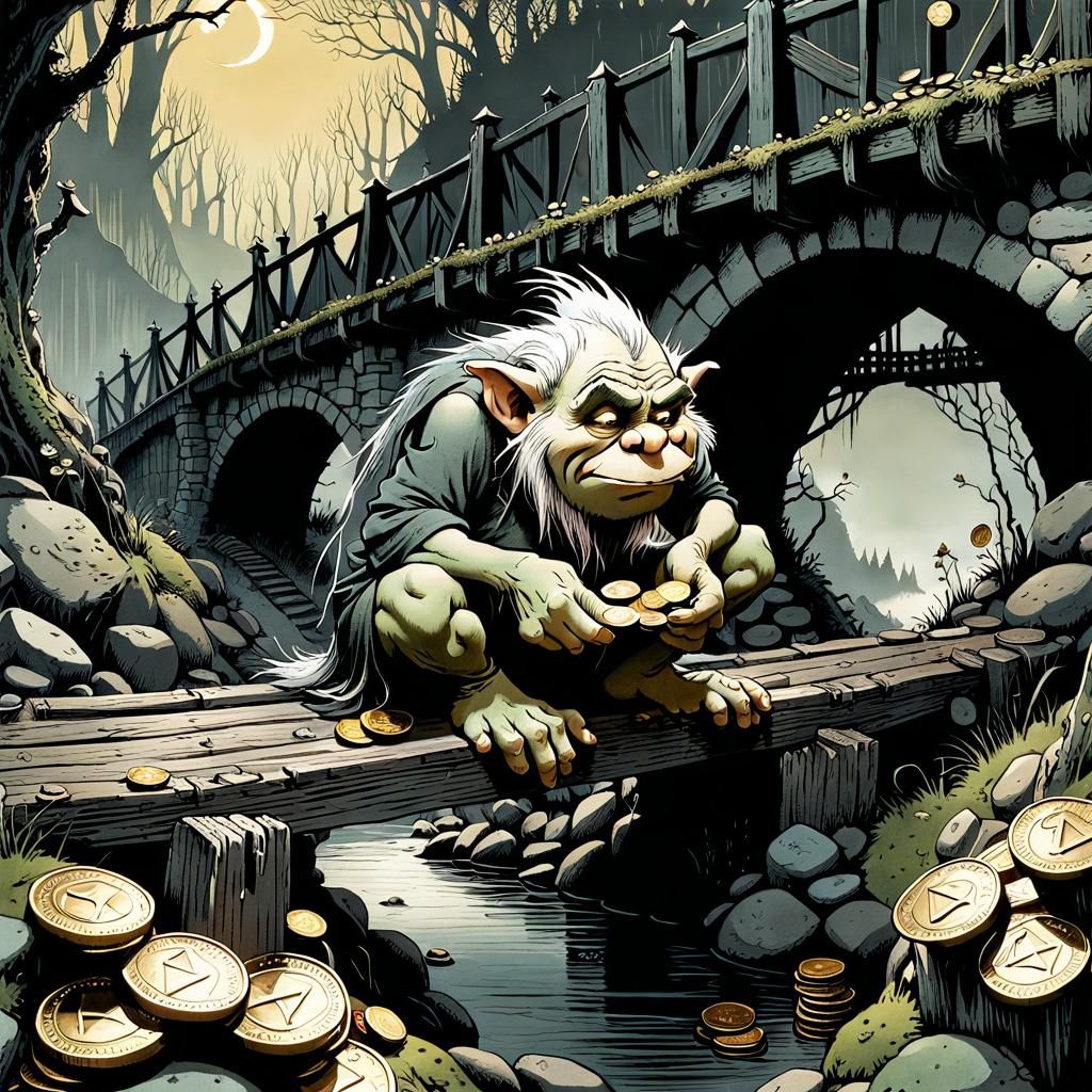 Grumps the troll, keeper of the Troll Bridge   by @TheFireElemental