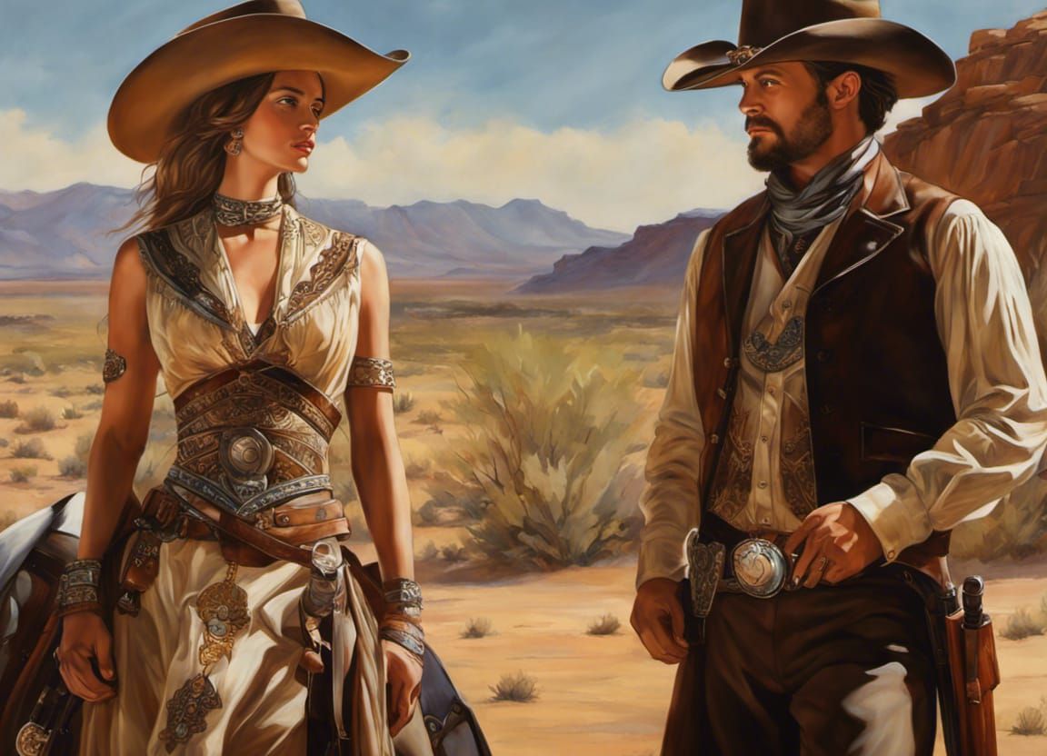 Western gunslinger couple  by @Gloria 