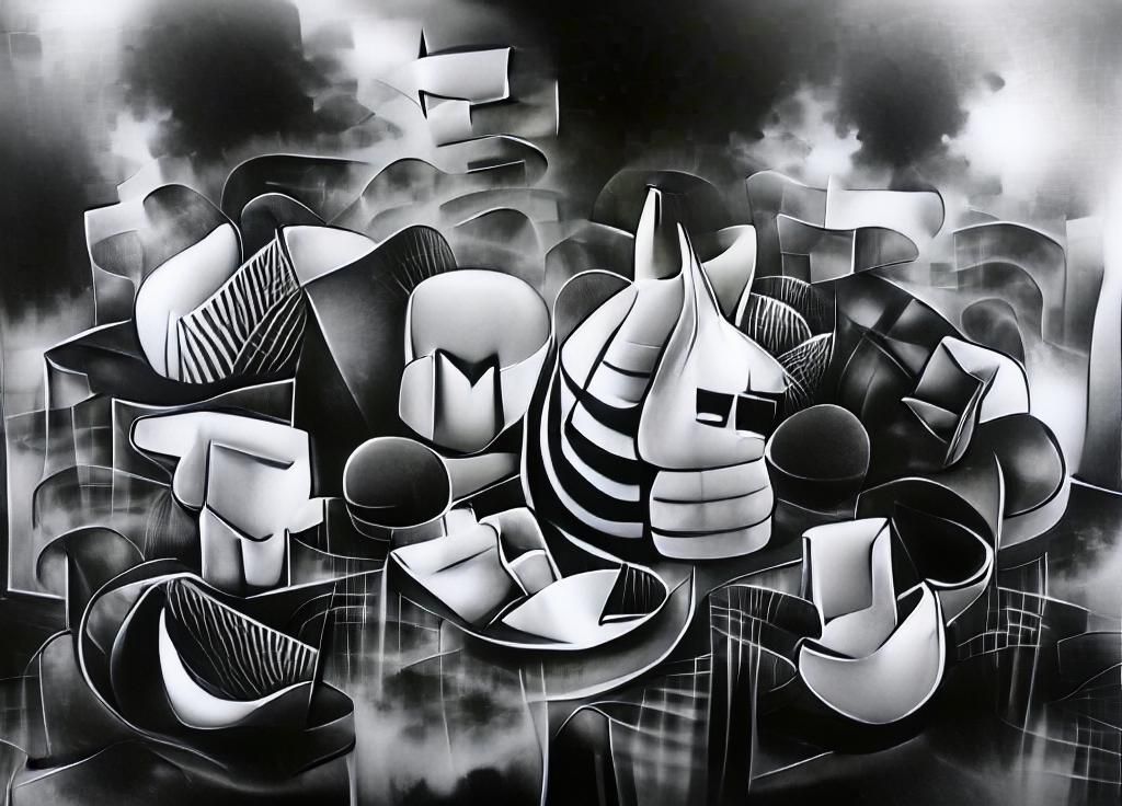 abstract in monochrome - AI Generated Artwork - NightCafe Creator