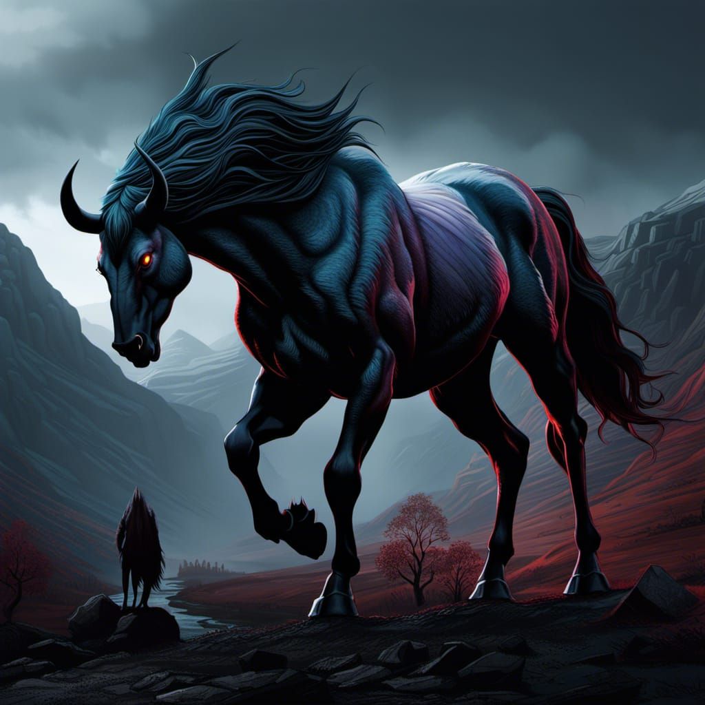 The Devil's Steed - AI Generated Artwork - NightCafe Creator