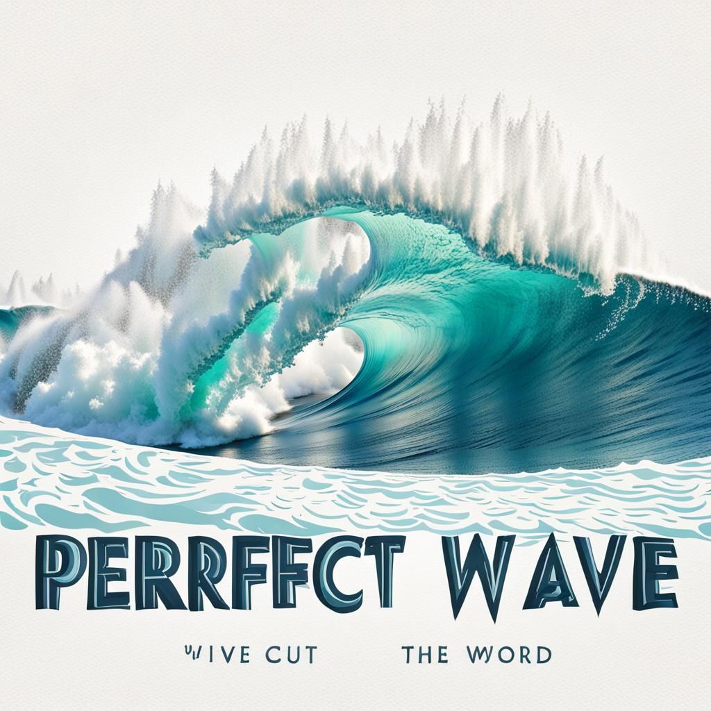 Perfect wave word art - AI Generated Artwork - NightCafe Creator