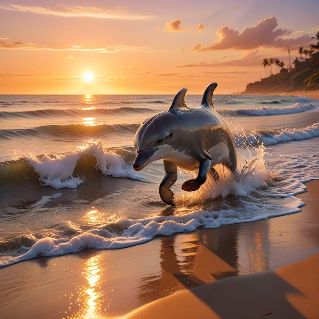 Dog and dolphin - in one!  by @Medi