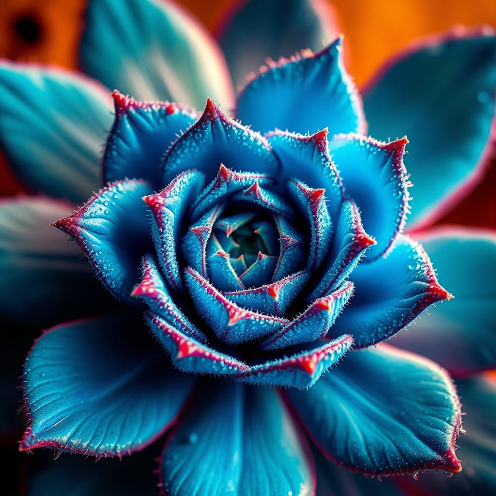 Fractal succulent plant, macro close up  by @Alison