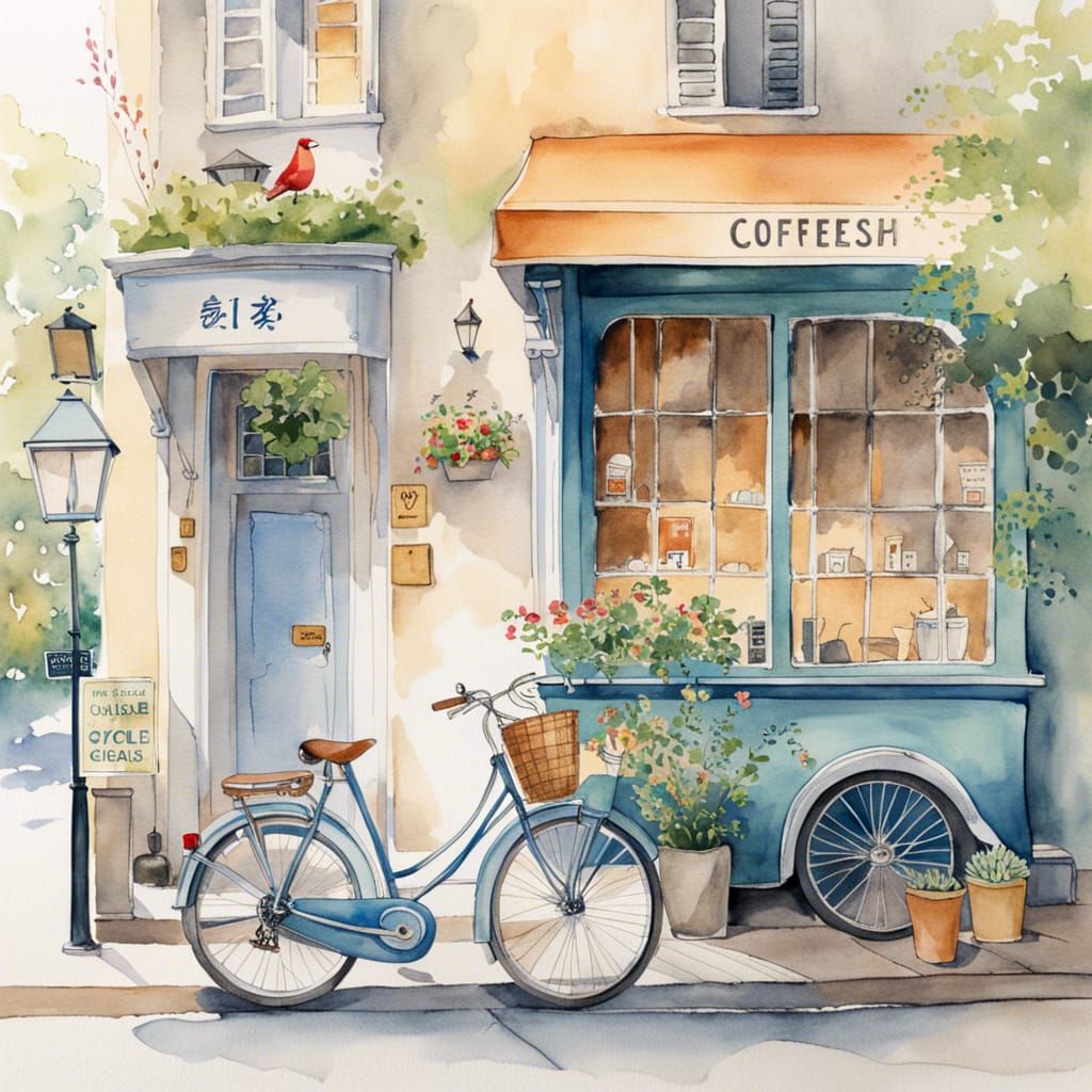 Outside a coffee shop!   by @Hit moments