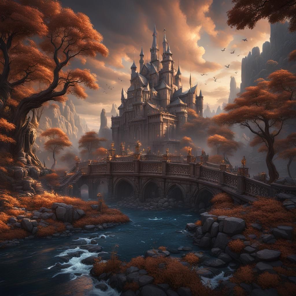 Fantastical Matte Painting in Deep Color