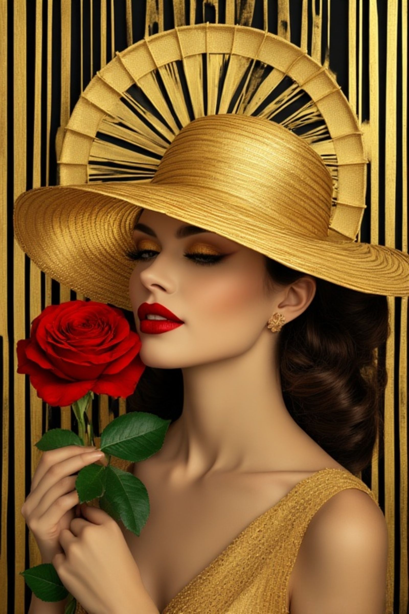 A glamorous Old Hollywood woman in profile