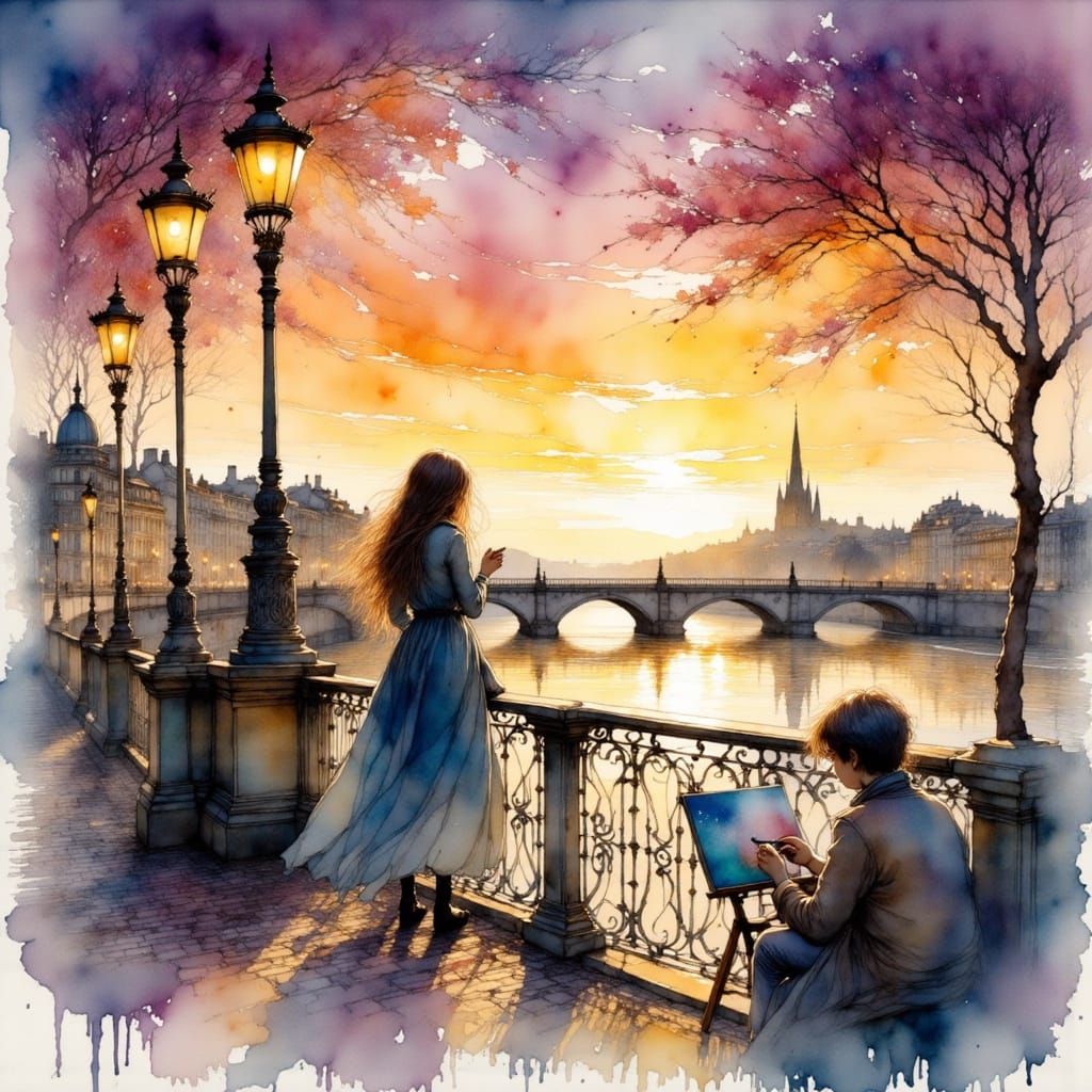 The Bridge at Dusk  by @Starkllr