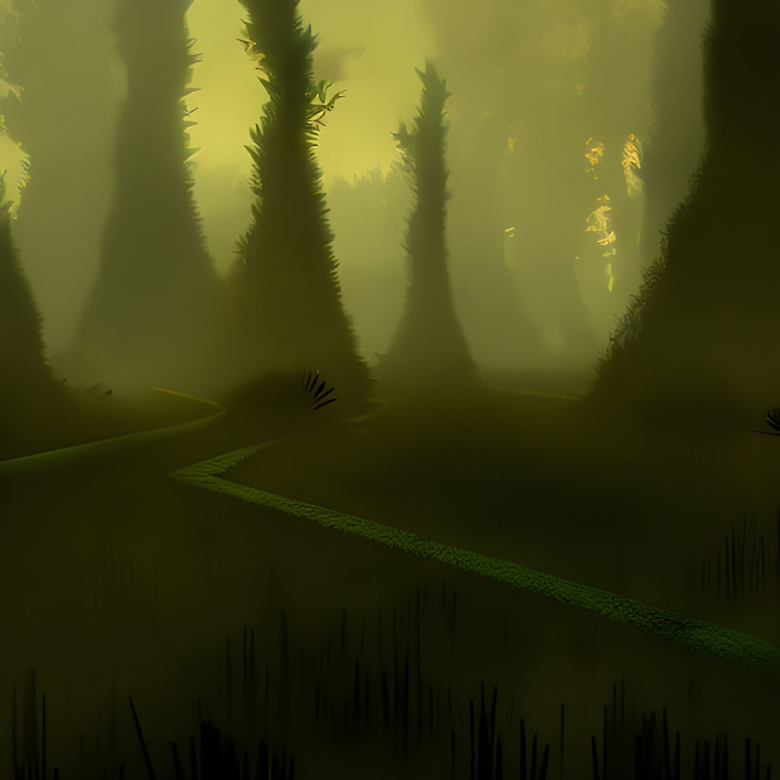 Foggy swamp AI Generated Artwork NightCafe Creator