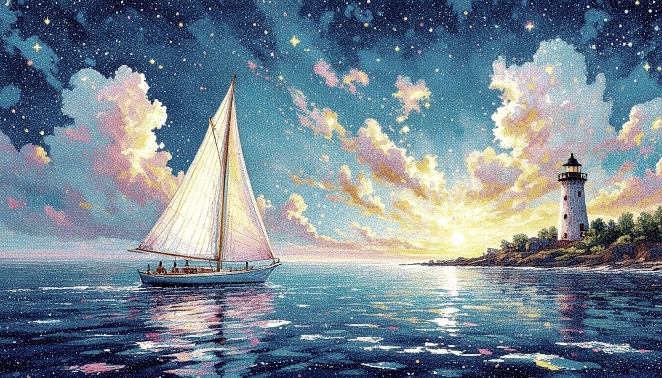 Pointillist painting  by @Ghexghe