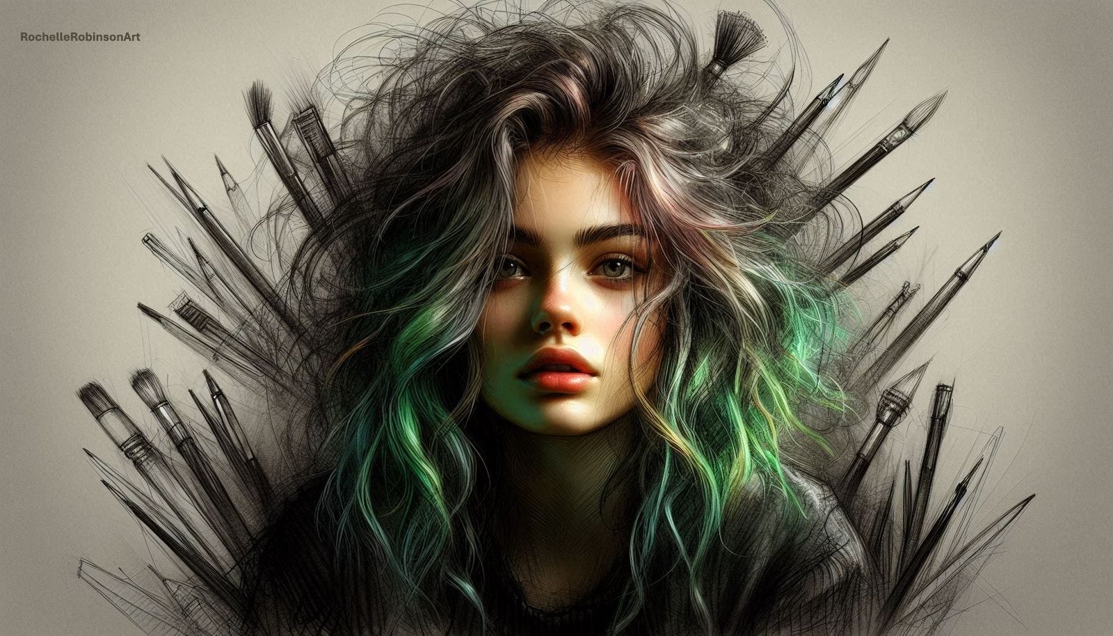 Teen With Green Hair