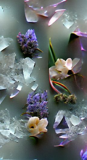 Crystals and flowers