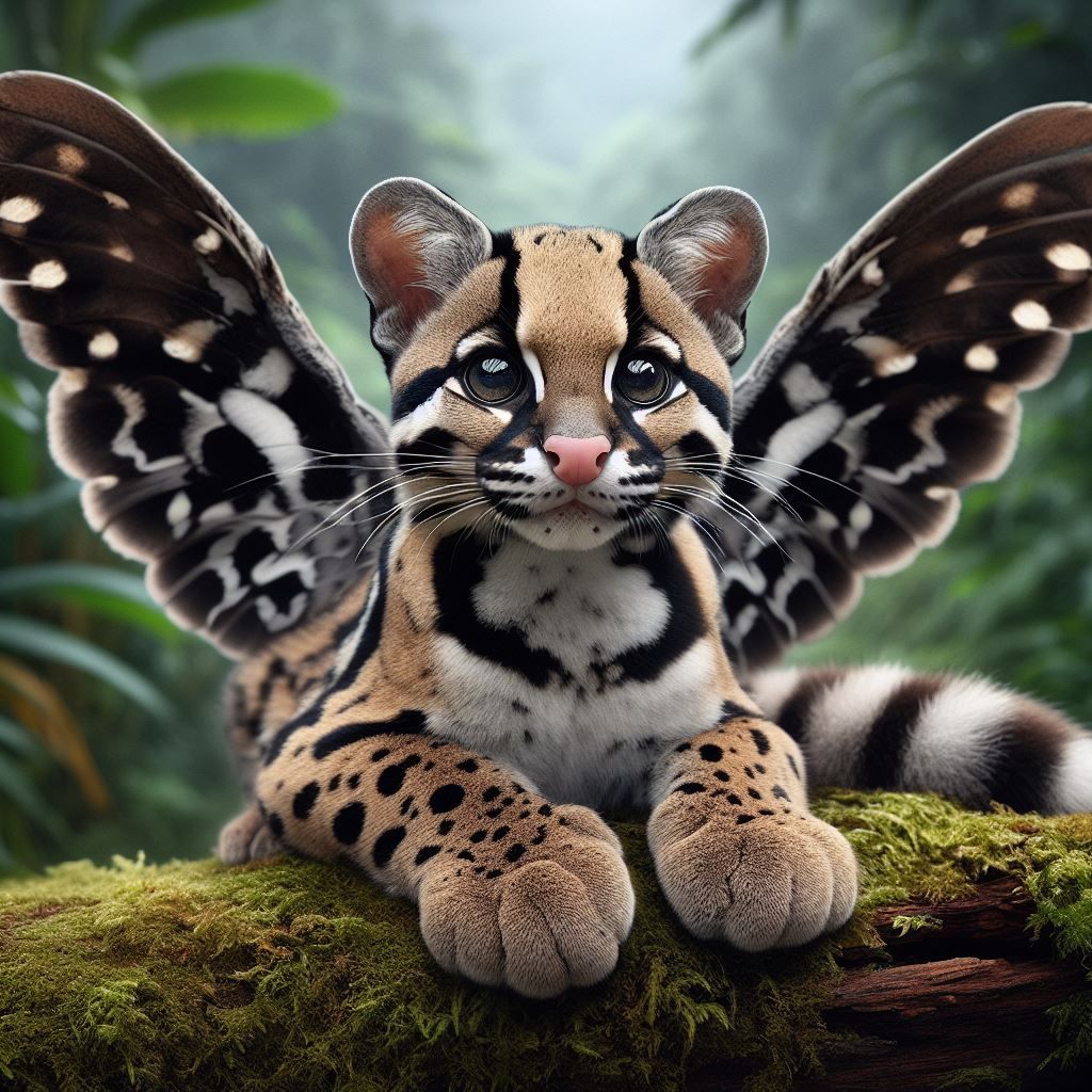 Winged Clouded Leopard - AI Generated Artwork - NightCafe Creator