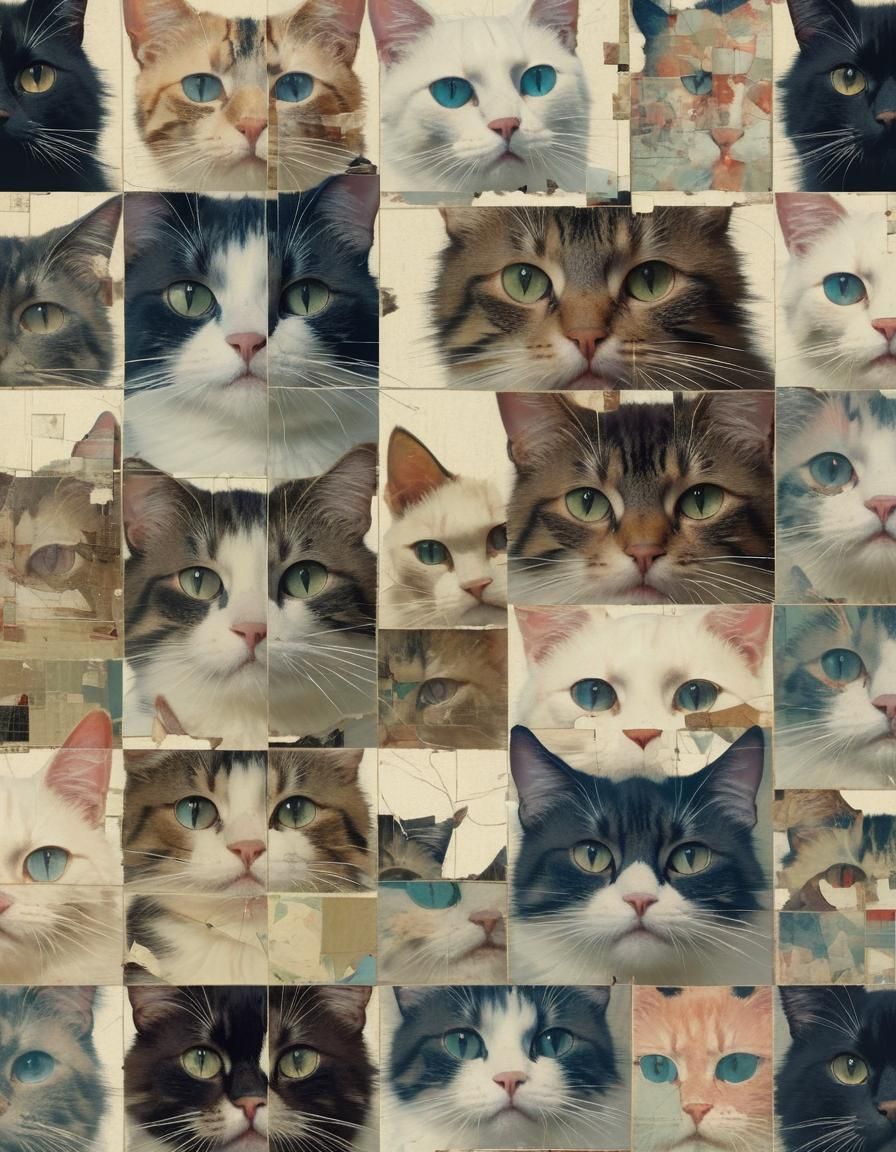 A Cat Collage #2 (Clarity Upscaler)