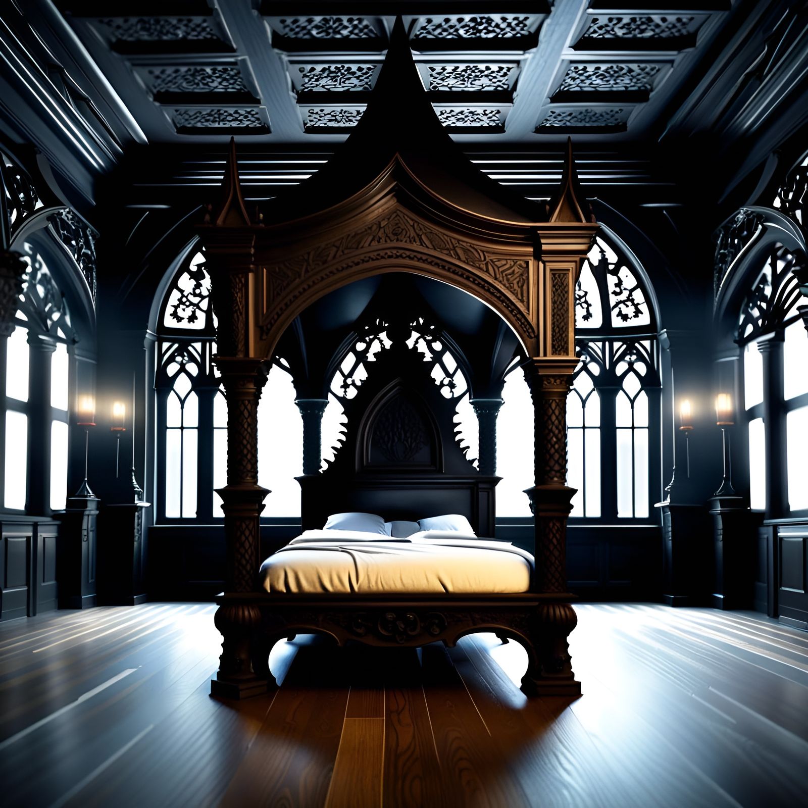 Photorealistic National Geographic photo of an ornately carved Black