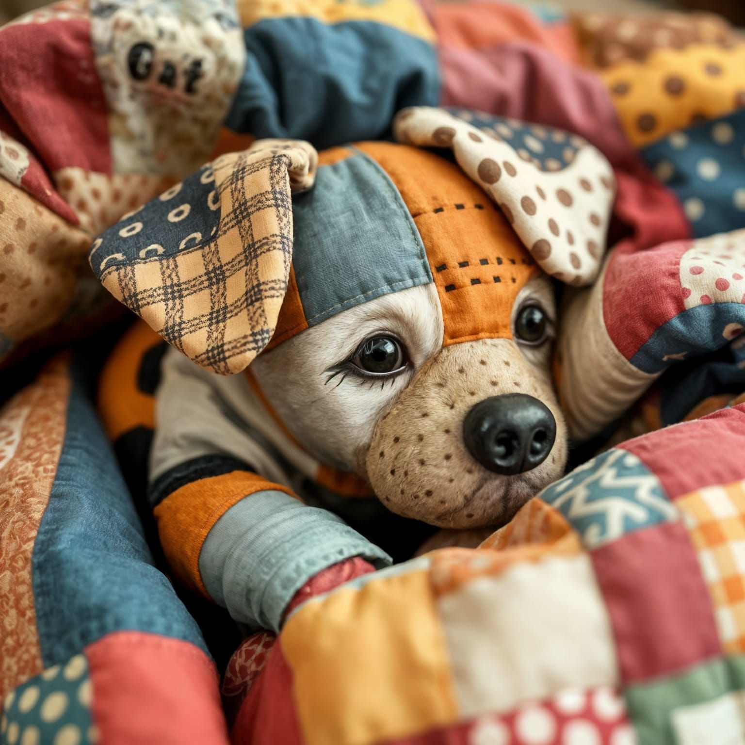 Patchwork Pup  by @aph