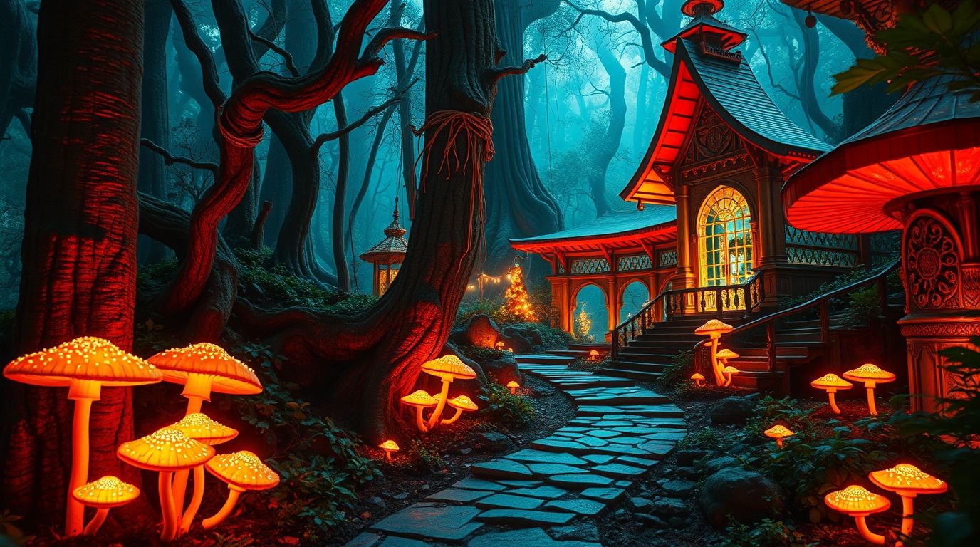 Bioluminescent mushrooms