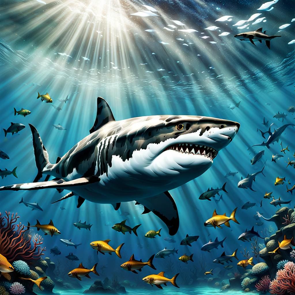 Great White Shark 🦈  by @Tamminga Designs