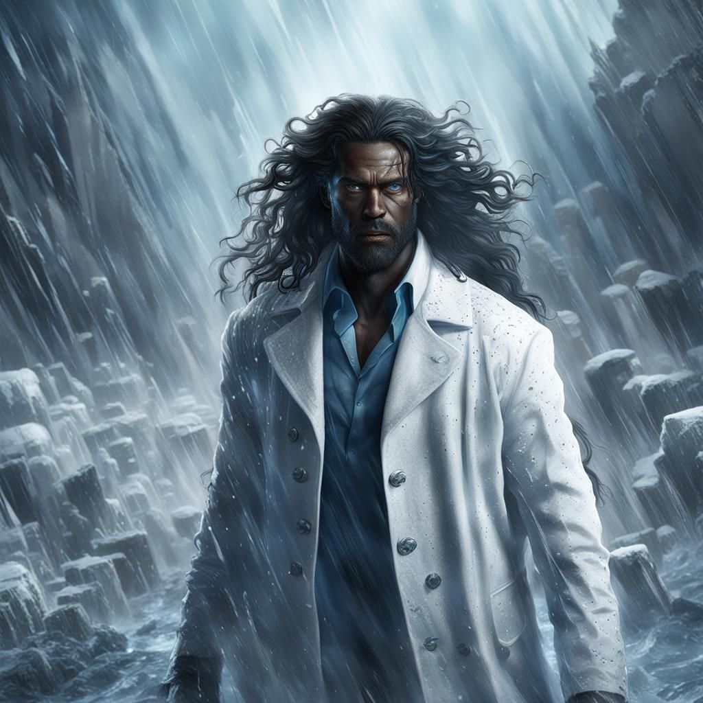 iceman shows his power in ice rain tornado environment in wh...