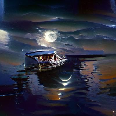A moonlight boatride