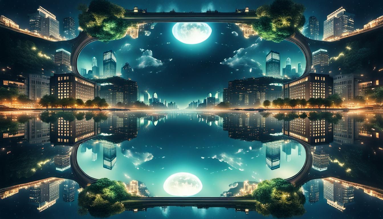 an aerial view of a city at night, digital art, inspired by ...