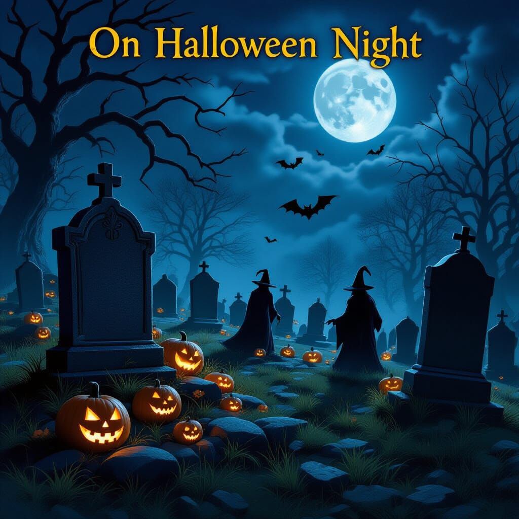 On Halloween Night every corps on the graveyard crawls out his grave.