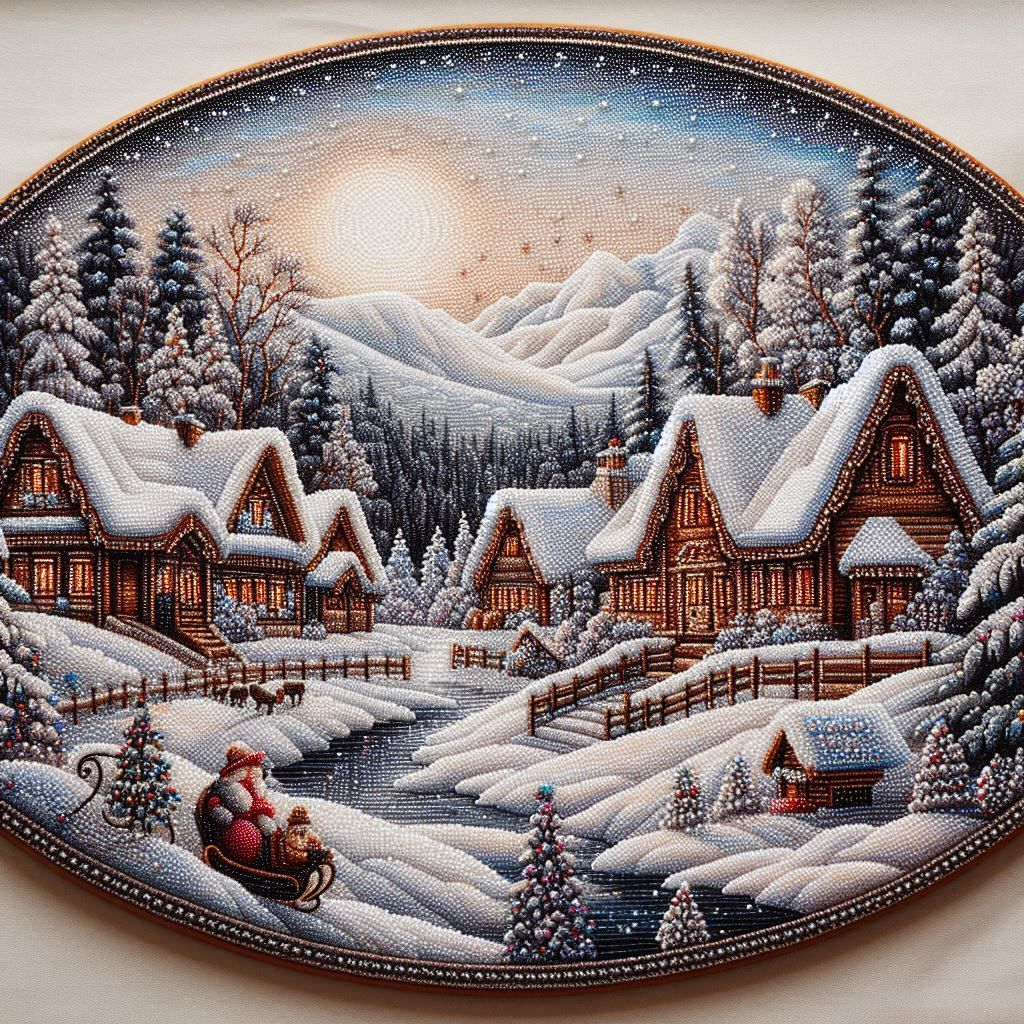 Beaded Winter Village
