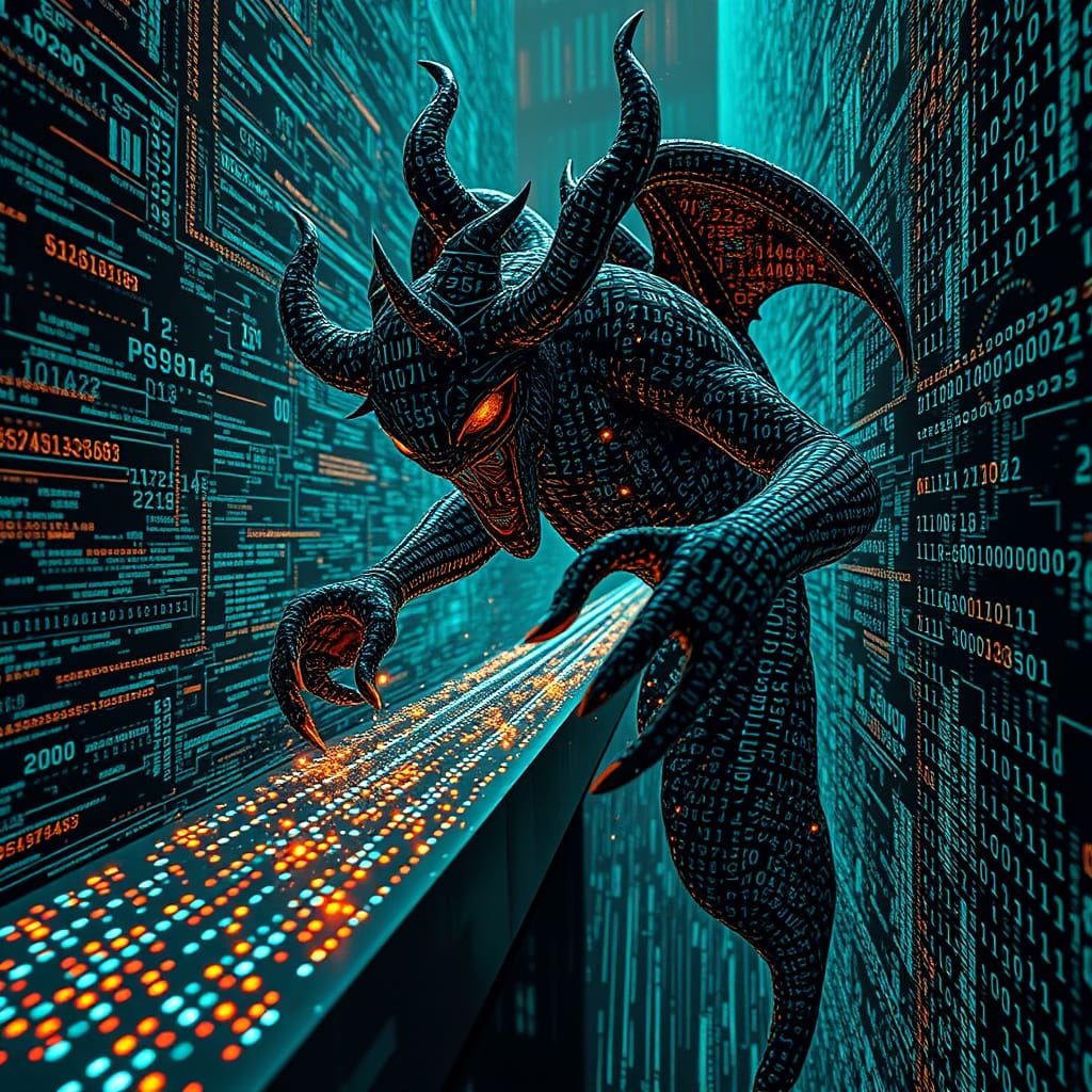 The demon in the data-stream  by @BlueCat