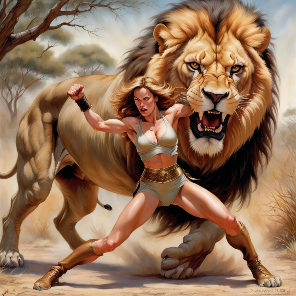 did that lion just eat her arm