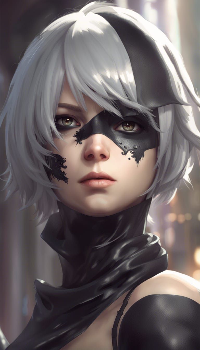 2b from nier: automata - AI Generated Artwork - NightCafe Creator