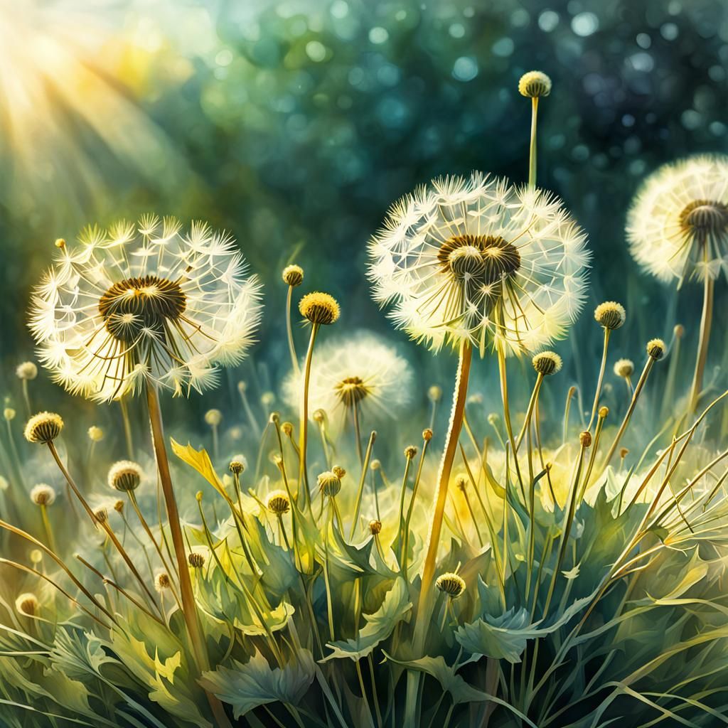 Dandelions  by @AI-Lover