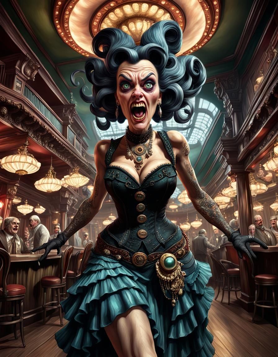 Frightful Saloon Worker  by @AU