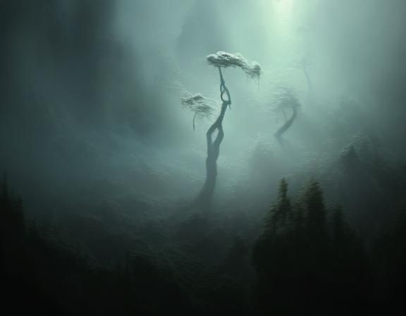 A single tendril of smoke swirls into a rough spiral formati...
