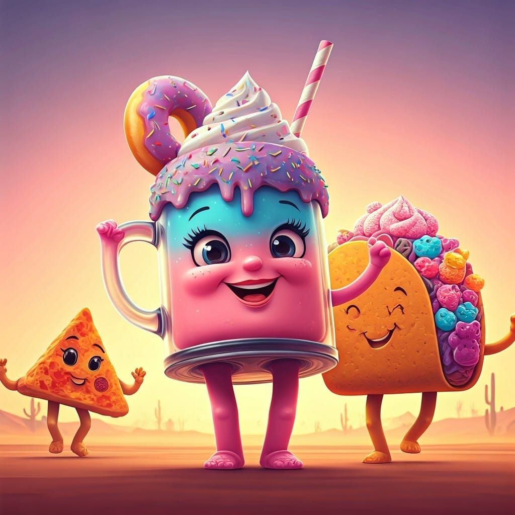 cute cgi smiling faces anthropomorphic, fancy female mason j...