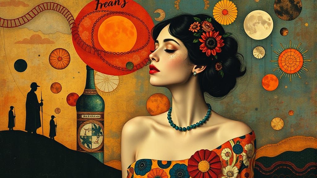 the woman turns her head to face the camera as she opens her eyes.  As she looks at the viewer, she smiles and winks.