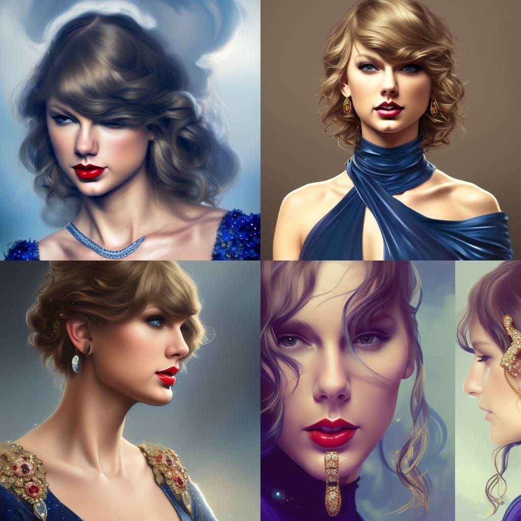 Taylor swift wearing jewels on midnight blue outfit
