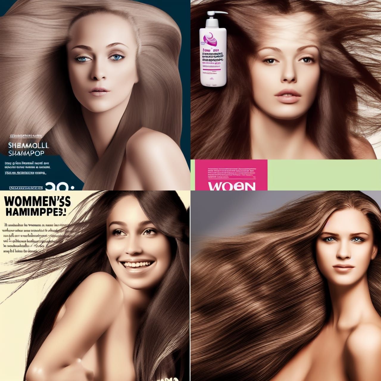 Women's Shampoo advertisement AI Generated Artwork NightCafe Creator