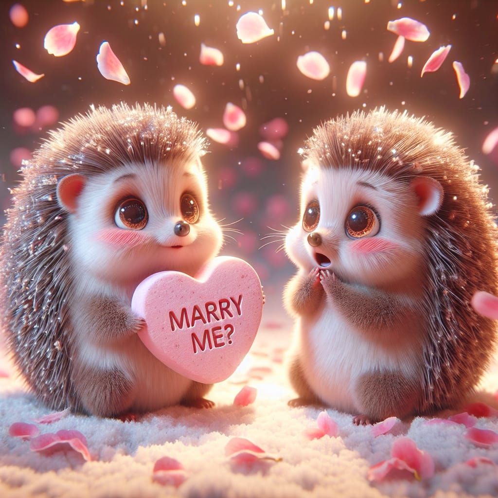 hedgehogs 🦔 candy heart   by @Magdalene