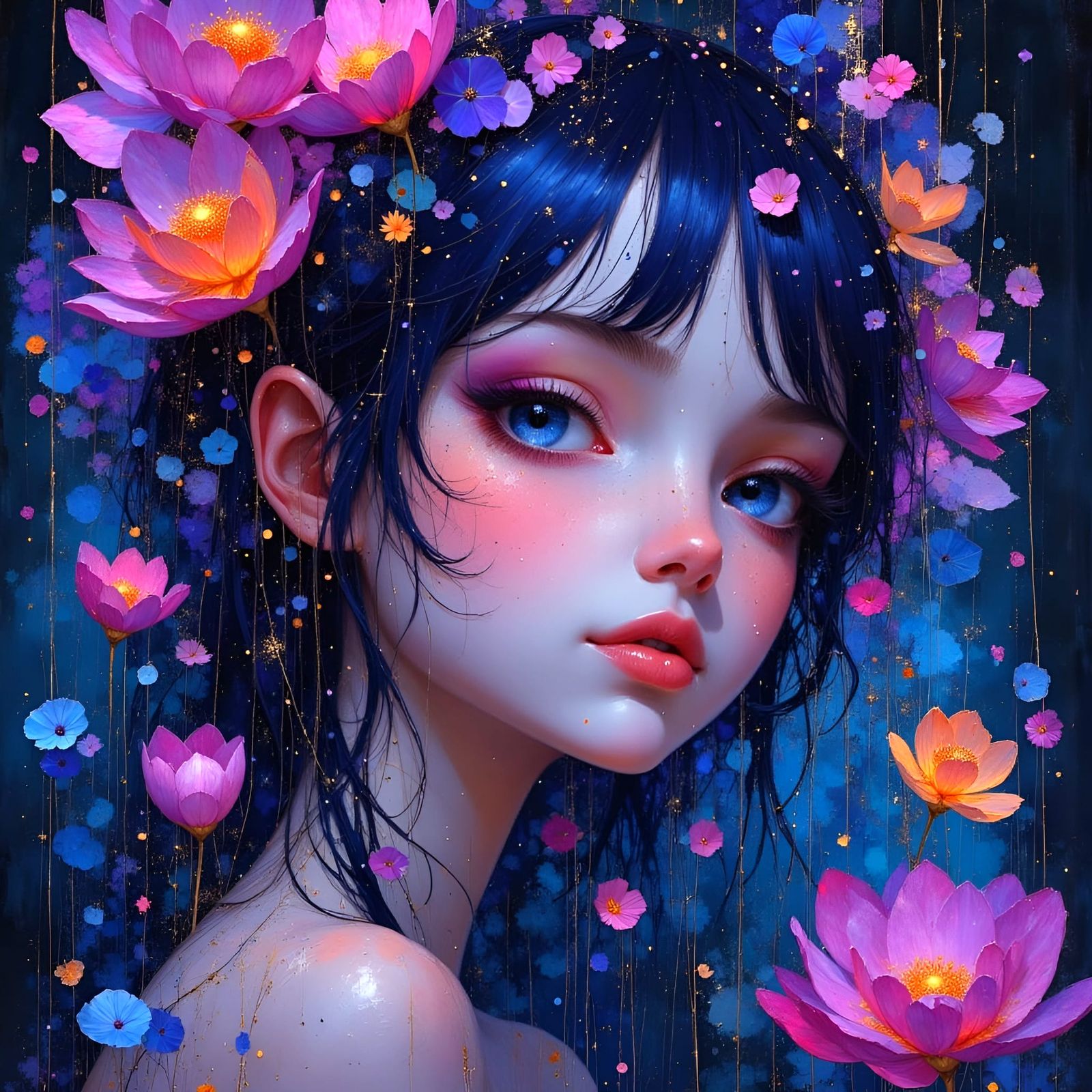 <lora:WhimsyLove:1.0> <lora:Earth and rose:1.0> <lora:Akimora:1.0> <lora:divineOil:1.0> forest guardians, photorealistic, realistic anime, n...