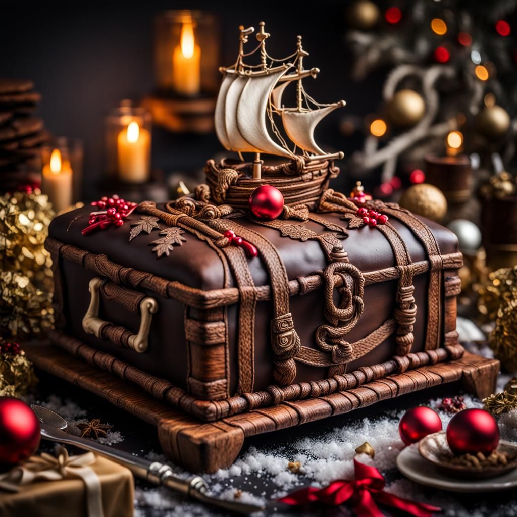 Christmas pirate cake  by @ThePirateViking