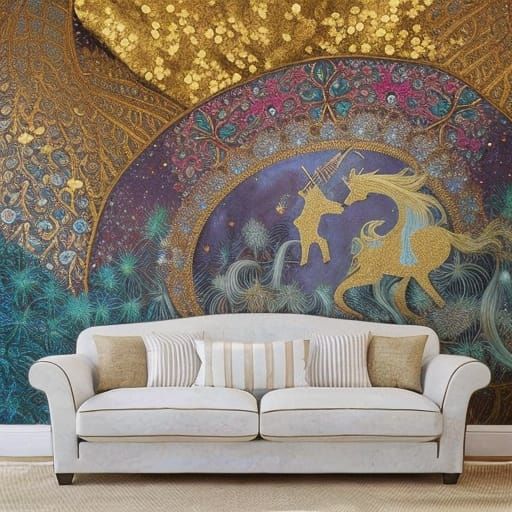 modern tapestry wall mural AI Generated Artwork NightCafe Creator