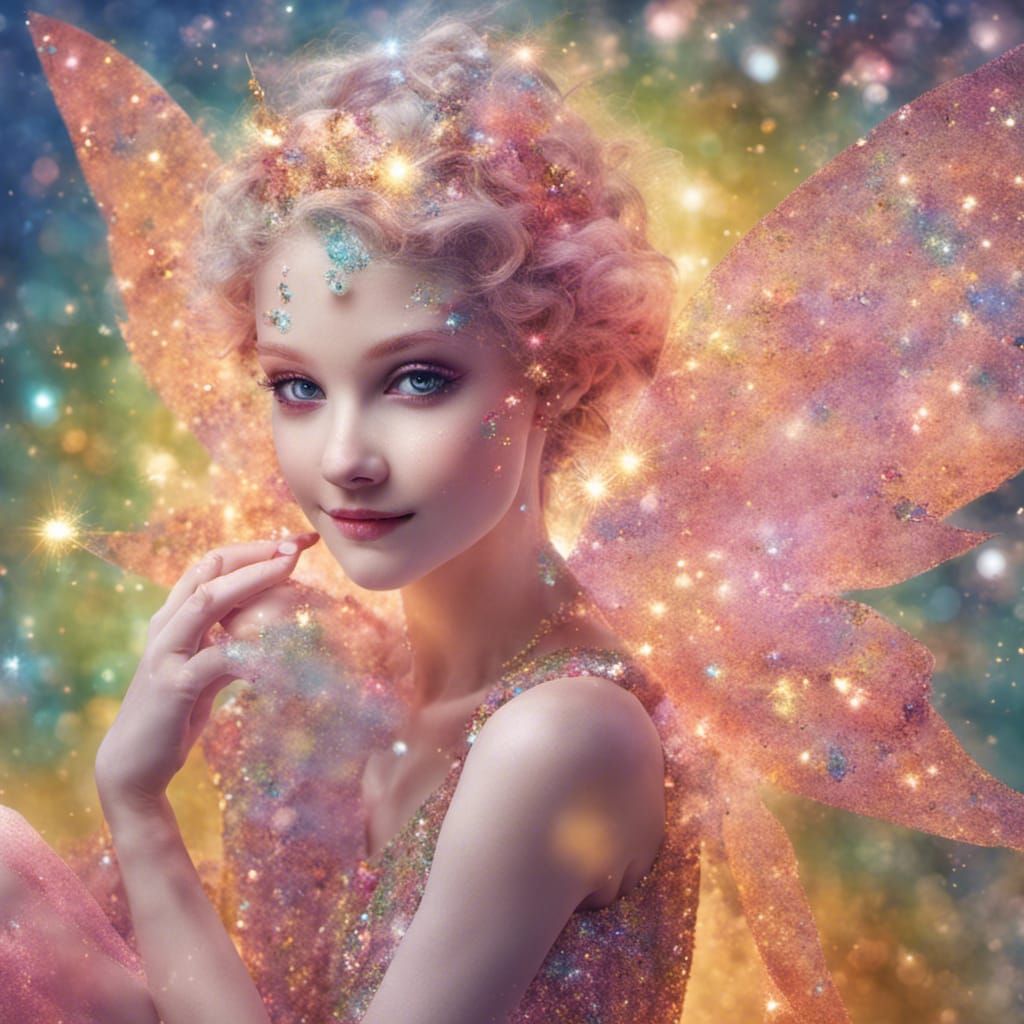 Glitter fairy sequence, bright, shiny