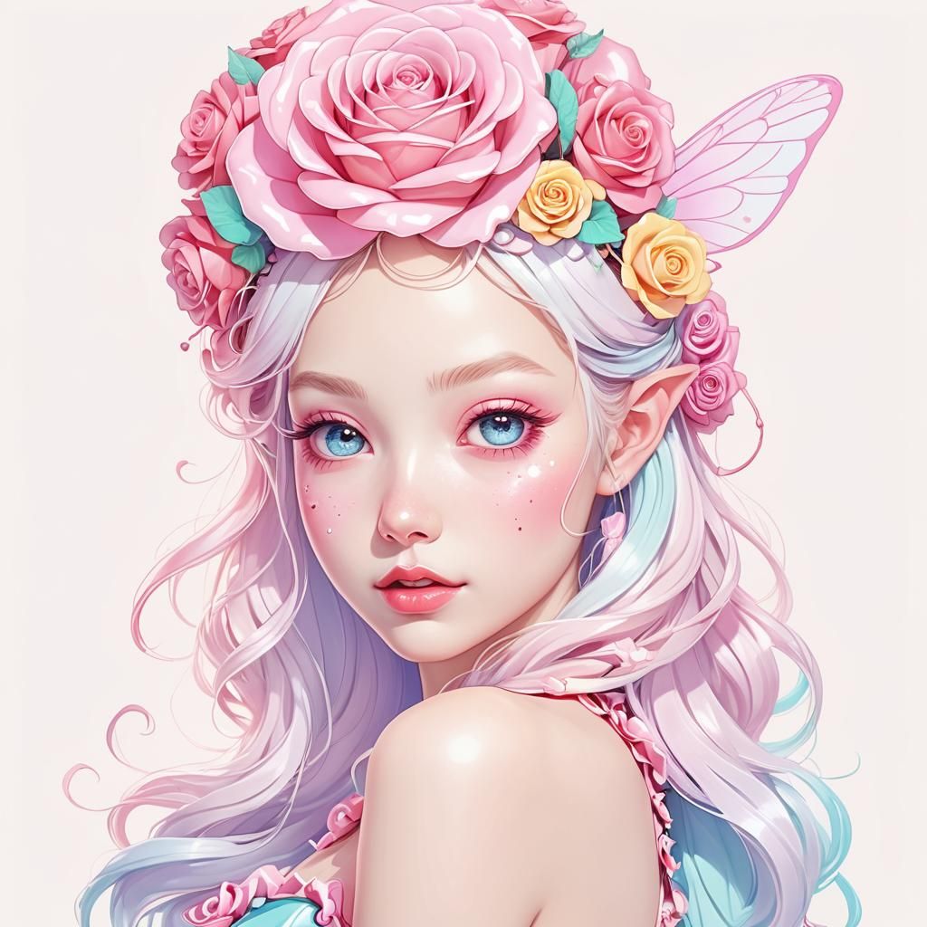 Rose fairy - AI Generated Artwork - NightCafe Creator