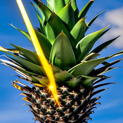 Ghost slicing a pineapple