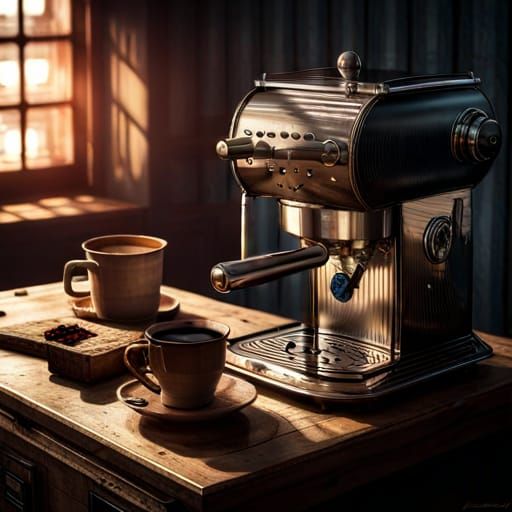 purple coffee maker - AI Generated Artwork - NightCafe Creator