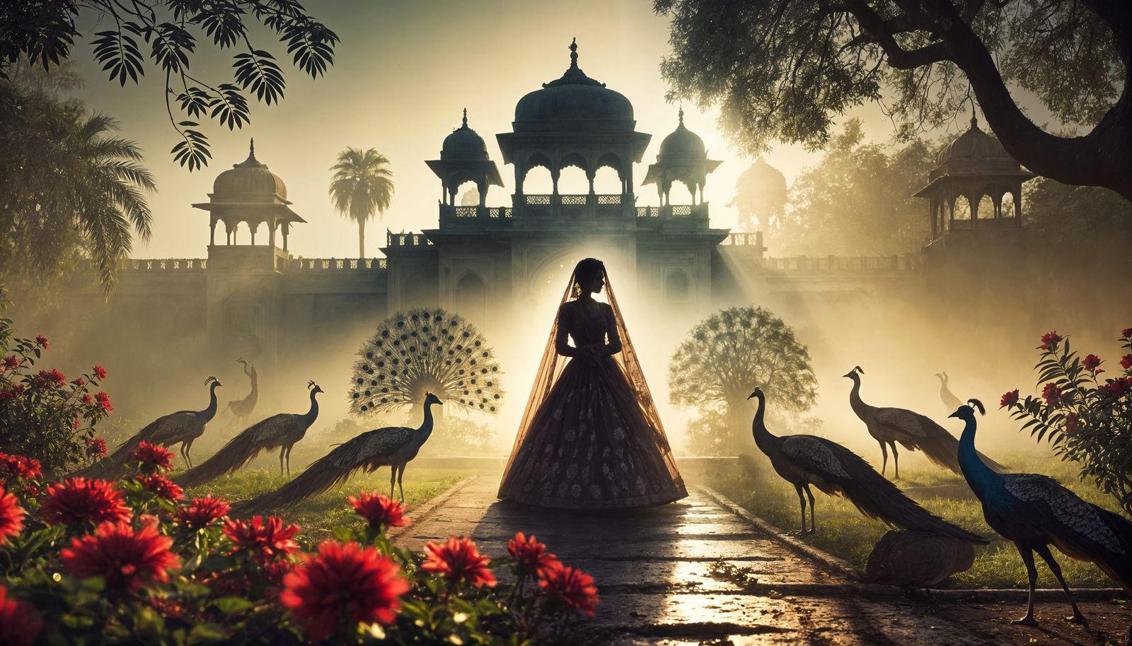 Sometimes, early in the morning, the soul of the Maharani returns to her Rambagh palace