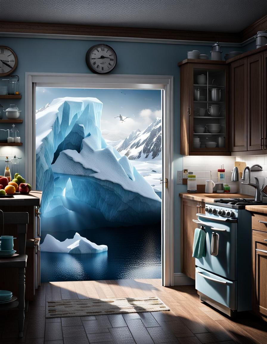 Iceberg into the house
